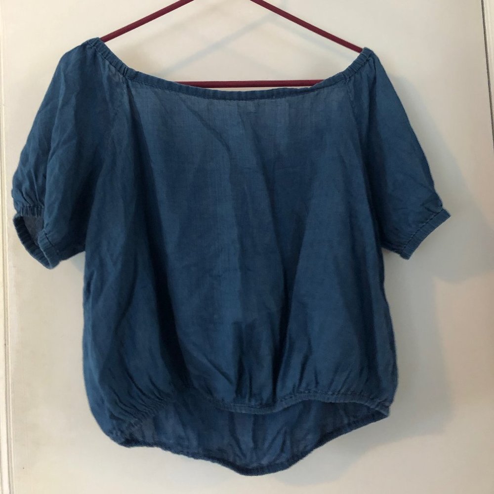 Madewell Off the Shoulder Poplin Blouse